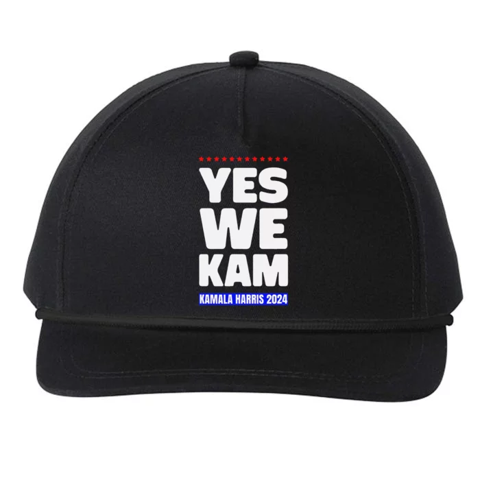 Kamala Harris Yes We Kam! For Us President 2024 Snapback Five-Panel Rope Hat