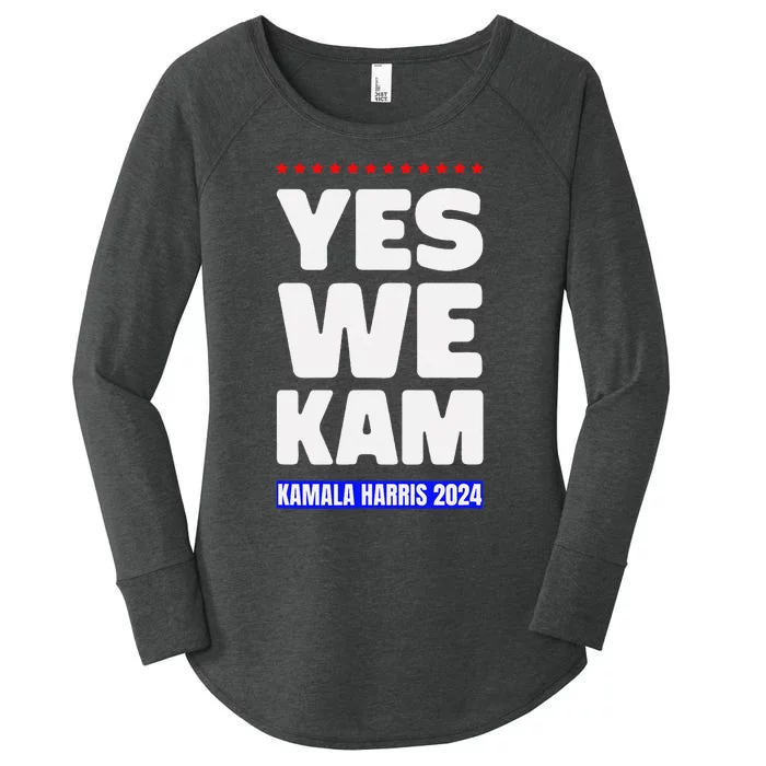 Kamala Harris Yes We Kam! For Us President 2024 Women's Perfect Tri Tunic Long Sleeve Shirt