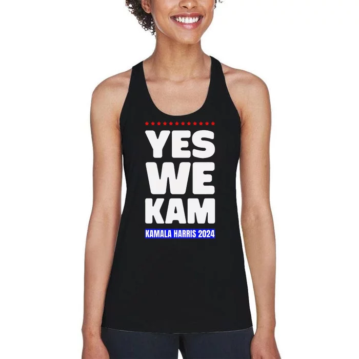 Kamala Harris Yes We Kam! For Us President 2024 Women's Racerback Tank