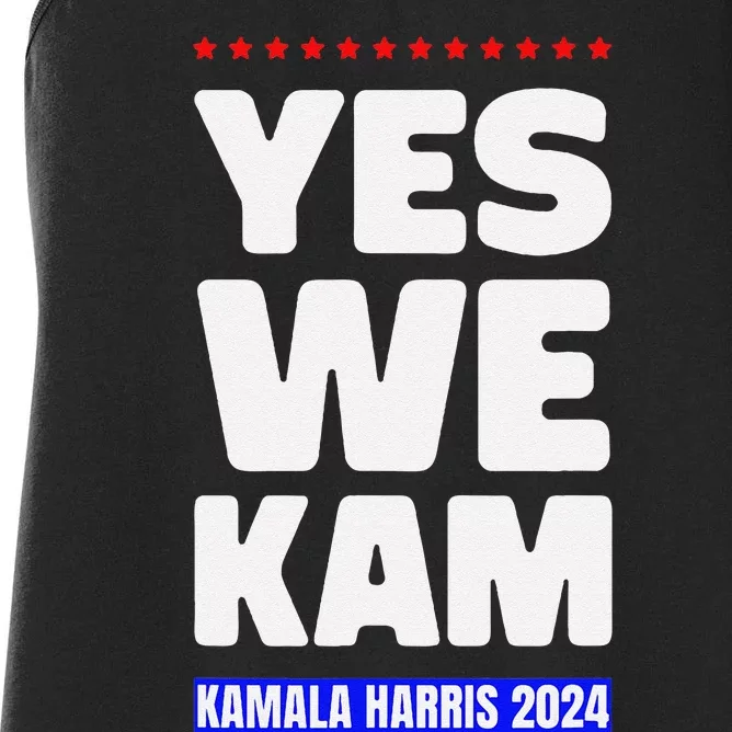 Kamala Harris Yes We Kam! For Us President 2024 Women's Racerback Tank