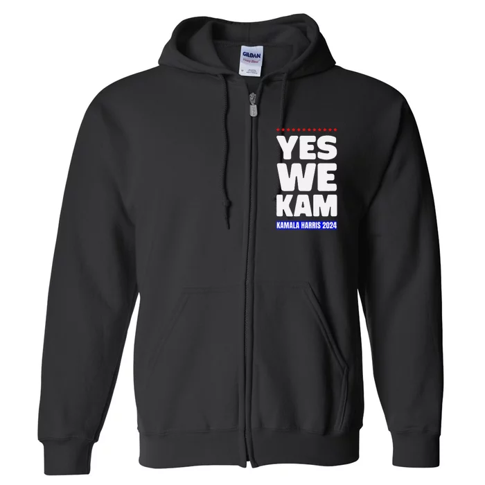 Kamala Harris Yes We Kam! For Us President 2024 Full Zip Hoodie