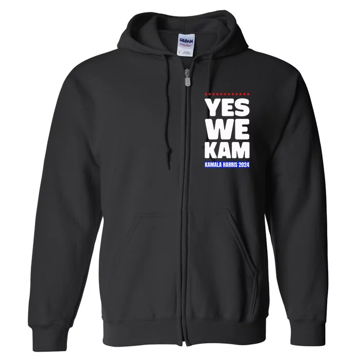 Kamala Harris Yes We Kam! For Us President 2024 Full Zip Hoodie