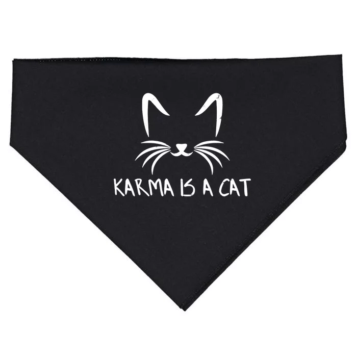 Karma Is A Cat Funny Vintage USA-Made Doggie Bandana