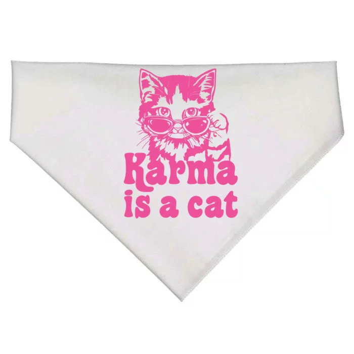 Karma Is A Cat Funny Karma USA-Made Doggie Bandana