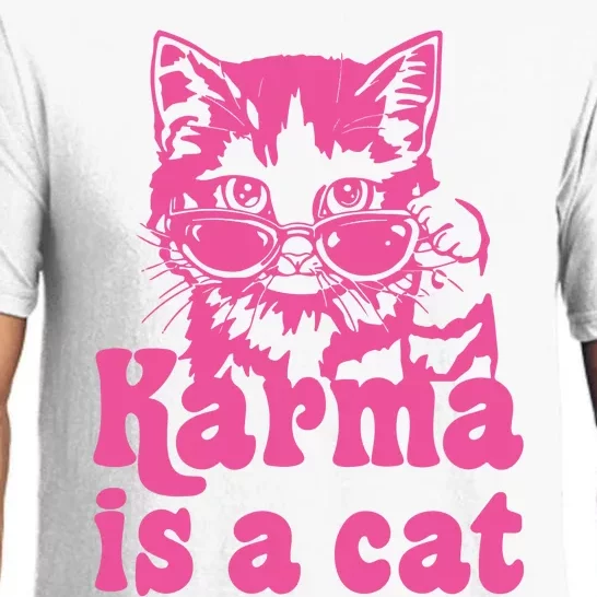 Karma Is A Cat Funny Karma Pajama Set