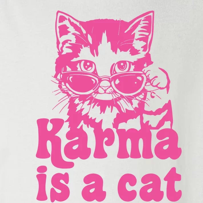 Karma Is A Cat Funny Karma Toddler Long Sleeve Shirt