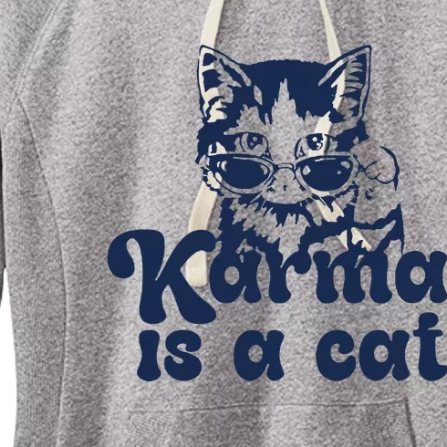 Karma Is A Cat Women's Fleece Hoodie