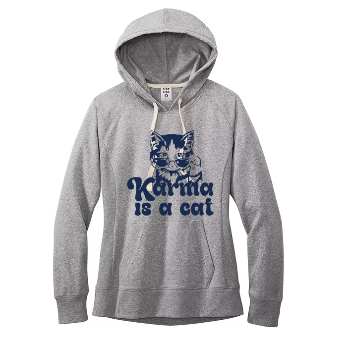 Karma Is A Cat Women's Fleece Hoodie