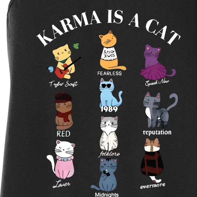 Karma Is A Cat Women's Racerback Tank