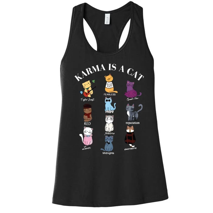 Karma Is A Cat Women's Racerback Tank