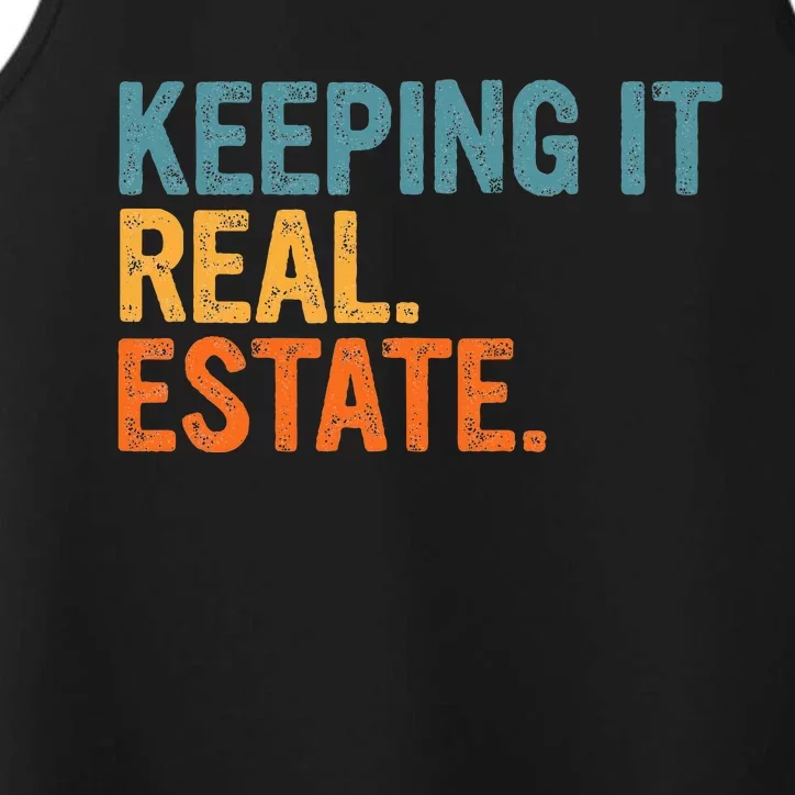 Keeping It A Real Estate Realtor Agent Property Broker Funny Performance Tank