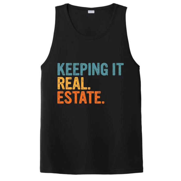 Keeping It A Real Estate Realtor Agent Property Broker Funny Performance Tank