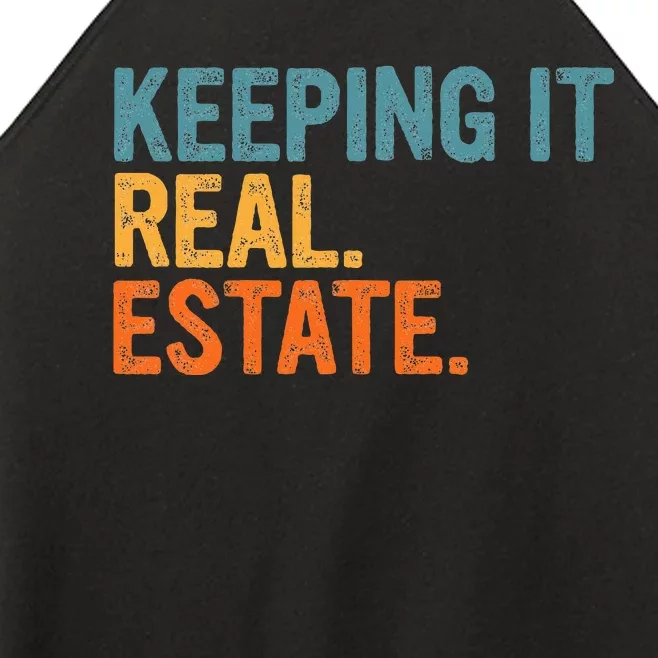 Keeping It A Real Estate Realtor Agent Property Broker Funny Women’s Perfect Tri Rocker Tank