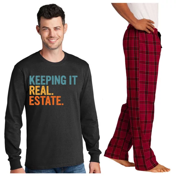 Keeping It A Real Estate Realtor Agent Property Broker Funny Long Sleeve Pajama Set