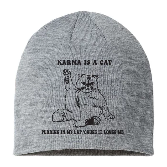 Karma Is A Cat 8 1/2in Sustainable Knit Beanie