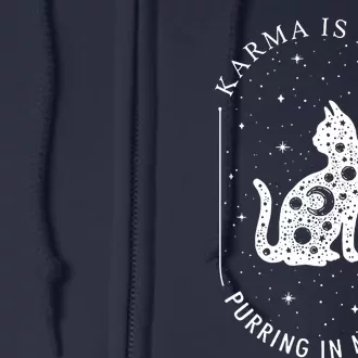 Karma Is A Cat Purring In My Lap Full Zip Hoodie