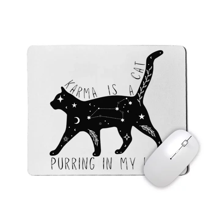 Karma is a Cat purring in my Lap Cat Lover Mousepad