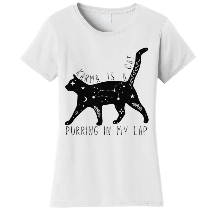 Karma is a Cat purring in my Lap Cat Lover Women's T-Shirt