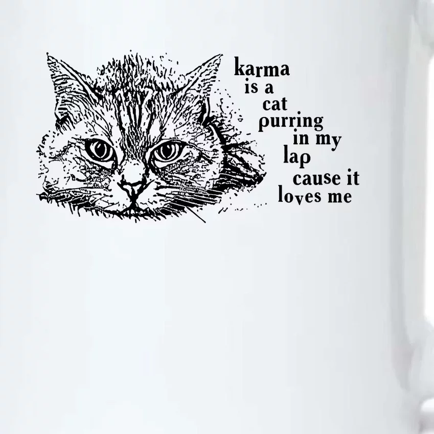 Karma Is A Cat Purring In My Lap Cause It Loves Me Cute Cat Christmas Black Color Changing Mug