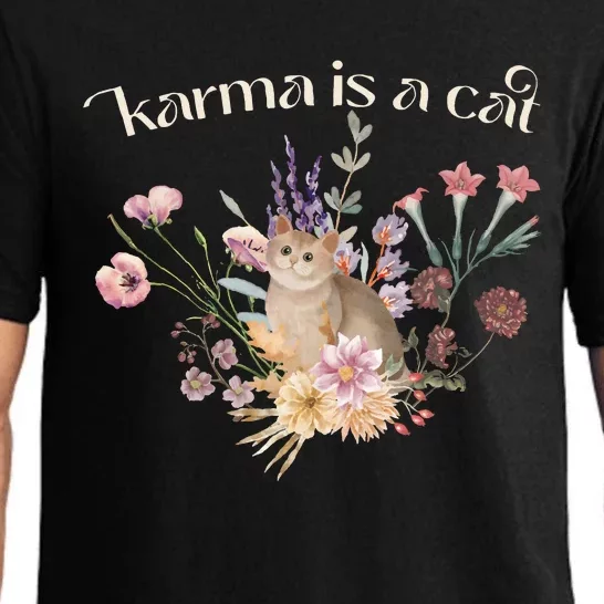 Karma Is A Cat Funny Cat Music Pajama Set