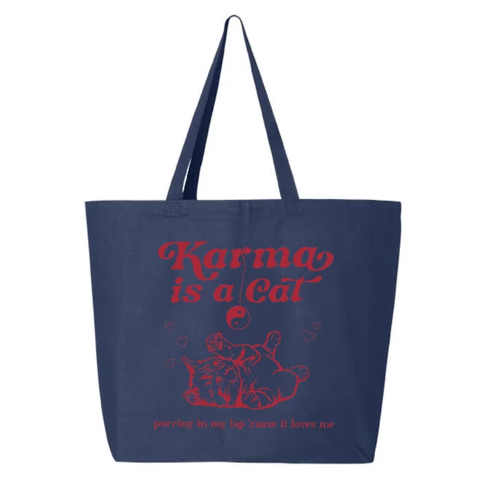 Karma Is A Cat Music Lover Fan Gift 25L Jumbo Tote