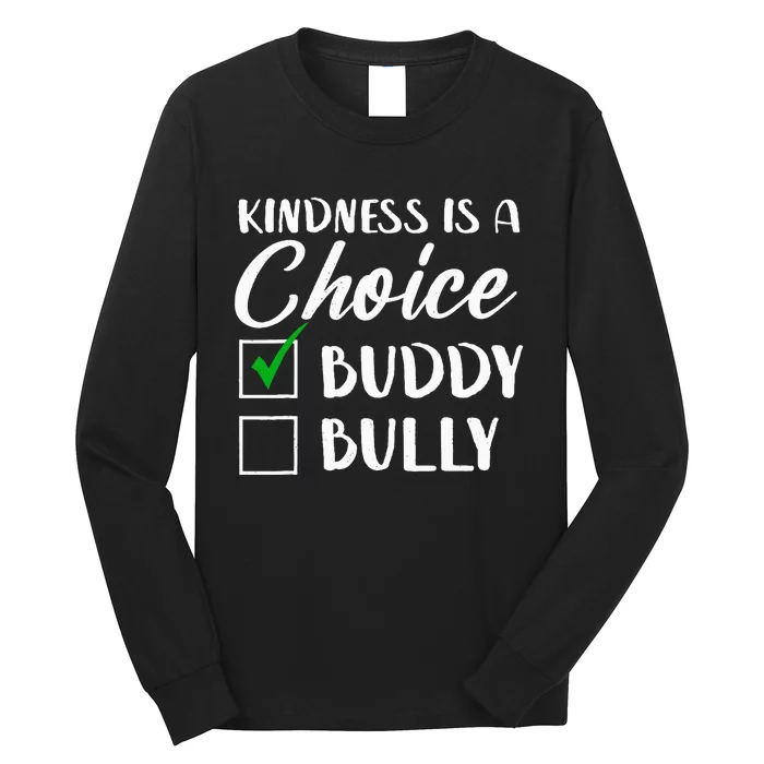 Kindness Is A Choice Orange Anti Bullying Unity Day Long Sleeve Shirt