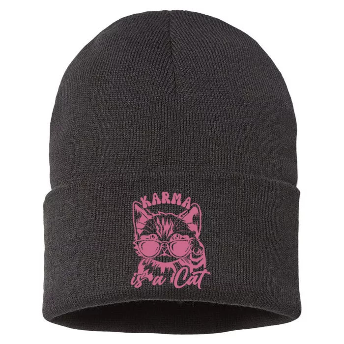 Karma Is A Cat Sustainable Knit Beanie