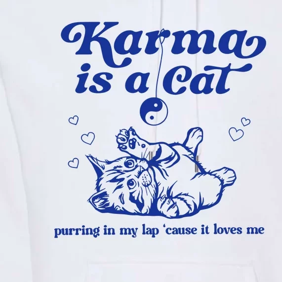 Karma Is A Cat Purring In My Lap Premium Hoodie