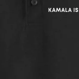 Kamala Is A Commie Funny Harris President 2024 Sarcasm Dry Zone Grid Performance Polo