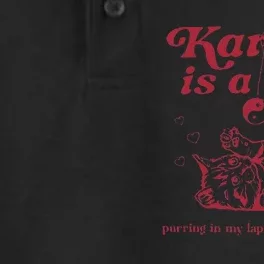 Karma Is A Cat Music Lover Fan Dry Zone Grid Performance Polo