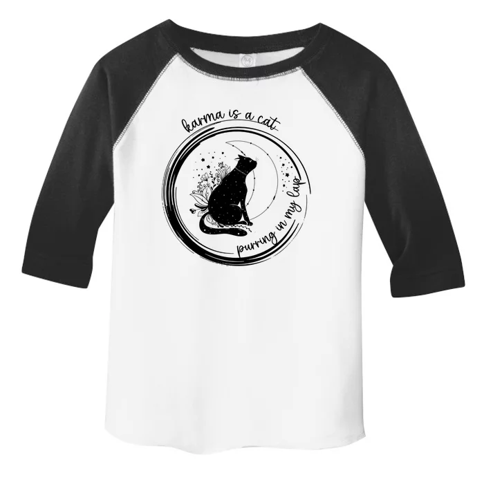 Karma Is A Cat Purring In My Lap Cause It Loves Me Great Gift Toddler Fine Jersey T-Shirt