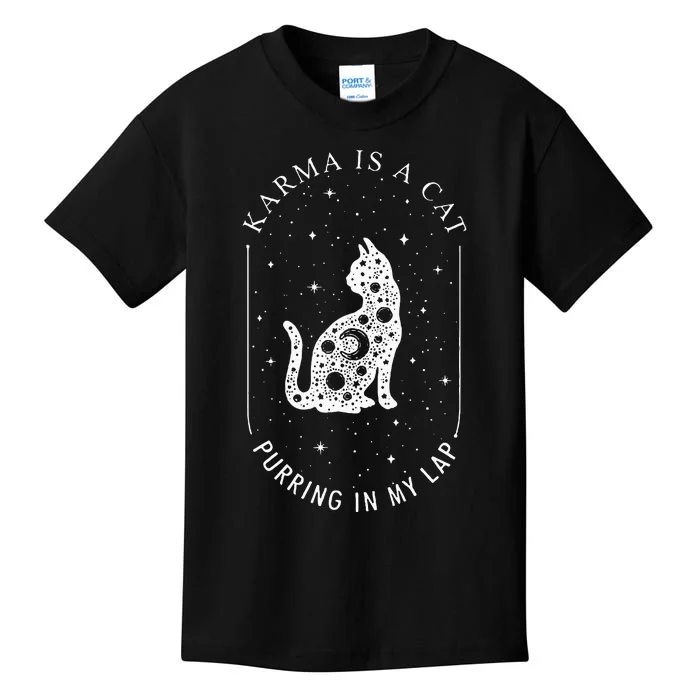 Karma Is A Cat Purring In My Lap Kids T-Shirt