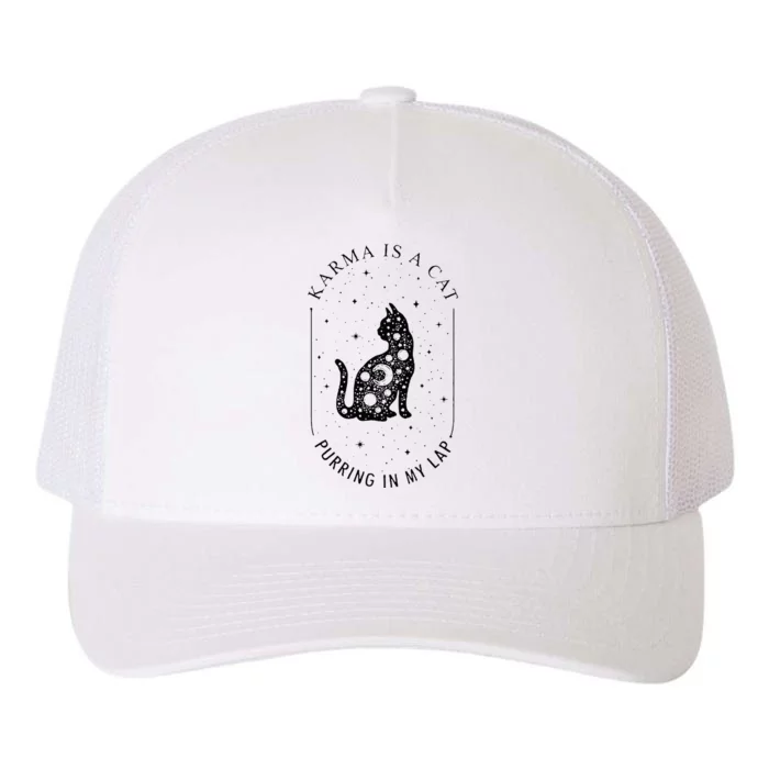 Karma Is A Cat Purring In My Lap Yupoong Adult 5-Panel Trucker Hat