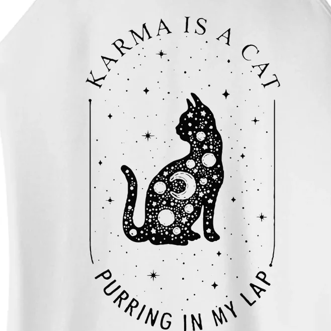 Karma Is A Cat Purring In My Lap Women’s Perfect Tri Rocker Tank