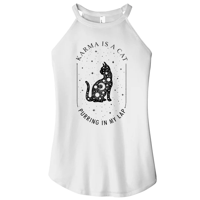 Karma Is A Cat Purring In My Lap Women’s Perfect Tri Rocker Tank