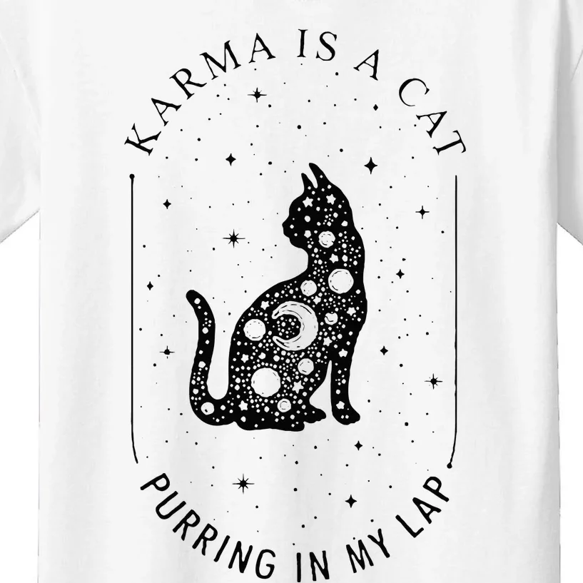 Karma Is A Cat Purring In My Lap Kids T-Shirt