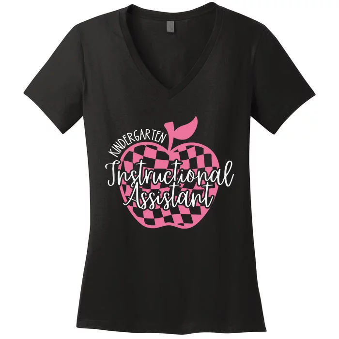 Kindergarten Instructional Assistant Women's V-Neck T-Shirt