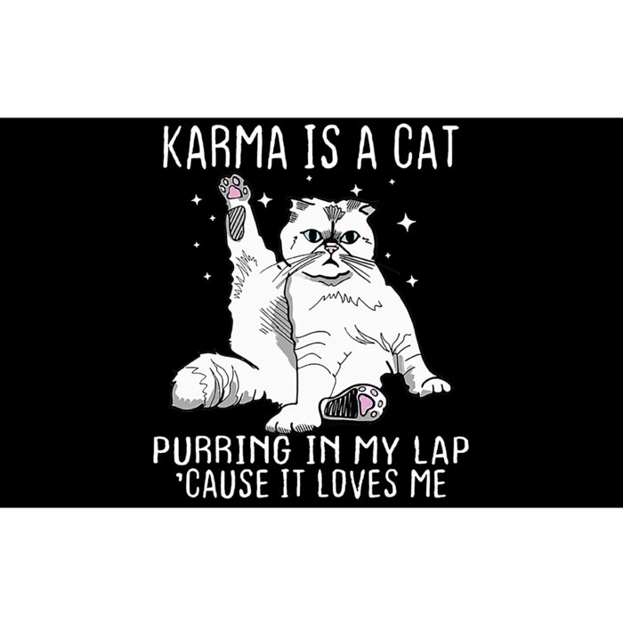 Karma Is A Cat Purring In My Lap Cause Its Loves Me Bumper Sticker