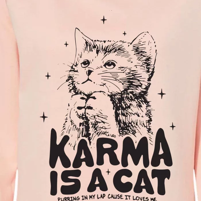 Karma Is A Cat Shirts Taylor Eras Cat Lover Womens California Wash Sweatshirt