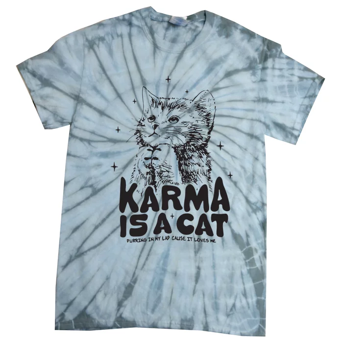 Karma Is A Cat Shirts Taylor Eras Cat Lover Tie-Dye T-Shirt