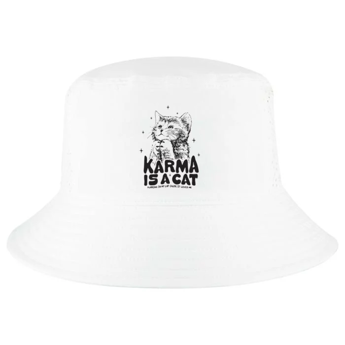 Karma Is A Cat Shirts Taylor Eras Cat Lover Cool Comfort Performance Bucket Hat