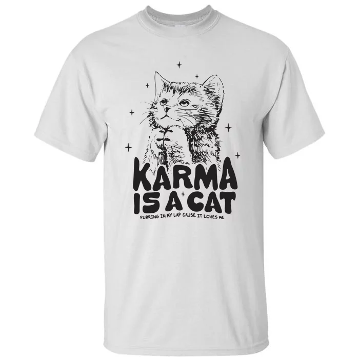 Karma Is A Cat Shirts Taylor Eras Cat Lover Tall T-Shirt