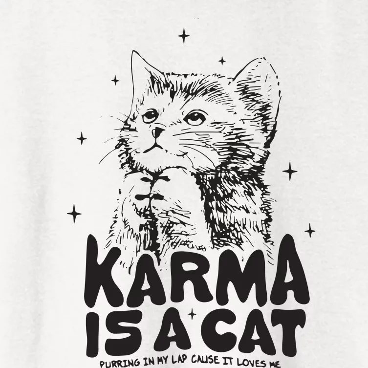 Karma Is A Cat Shirts Taylor Eras Cat Lover Women's Crop Top Tee