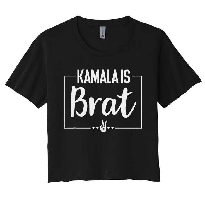 Kamala Is Brat Kamala Is Brat 2024 TeesKamala Is Brat Women's Crop Top Tee