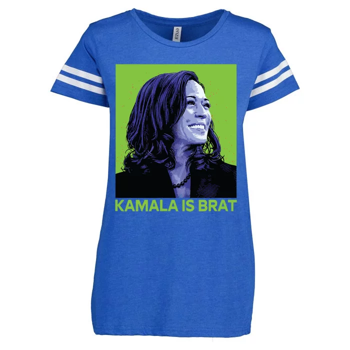 Kamala Is Brat Funny Sarcastic Enza Ladies Jersey Football T-Shirt