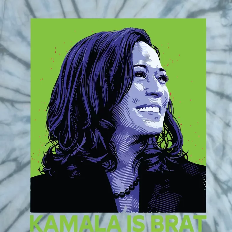 Kamala Is Brat Funny Sarcastic Tie-Dye T-Shirt