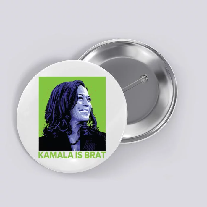 Kamala Is Brat Funny Sarcastic Button