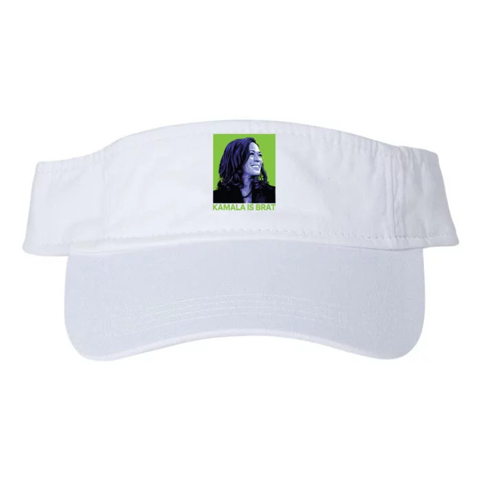 Kamala Is Brat Funny Sarcastic Valucap Bio-Washed Visor