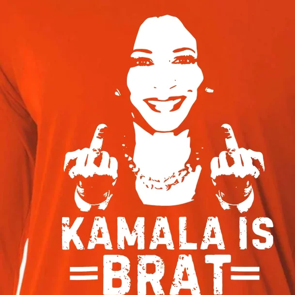 Kamala Is Brat Cute Quotes For Women Girl Cooling Performance Long Sleeve Crew