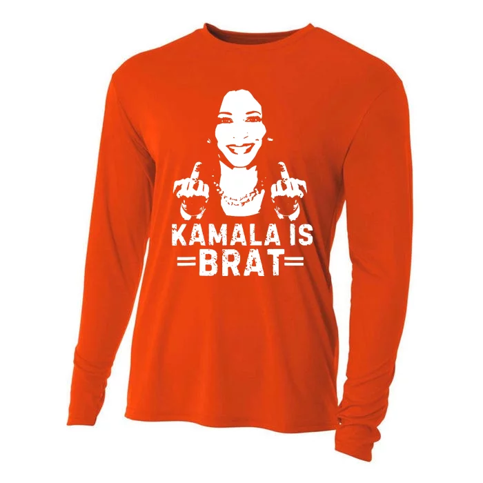 Kamala Is Brat Cute Quotes For Women Girl Cooling Performance Long Sleeve Crew